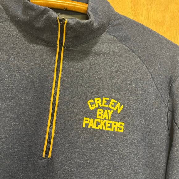 Nike Dri Fit Pullover Jacket 1/4 Zip Green Bay Packers Retro Colors NFL On Field - Picture 7 of 10